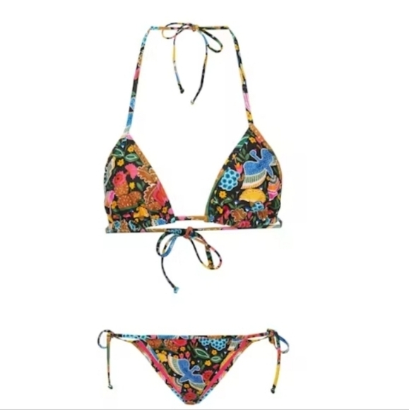 La DoubleJ, Swimsuit Colombo Piccolo Print/Bikini Set Size M Made in Italy - Picture 2 of 12